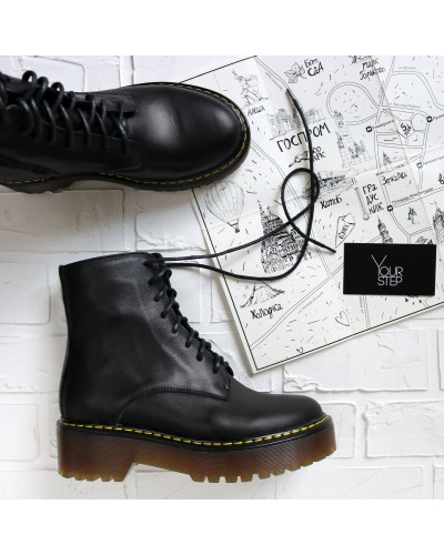 Черевики із чорної шкіри Арт. As-8/22