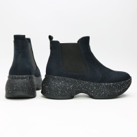 Ботинки из синего нубука Арт. 176-2/184