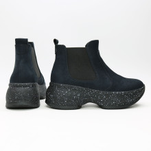 Ботинки из синего нубука Арт. 176-2/184