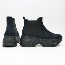 Ботинки из синего нубука Арт. 176-2/184