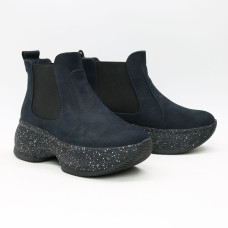 Ботинки из синего нубука Арт. 176-2/184