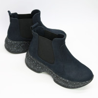 Ботинки из синего нубука Арт. 176-2/184