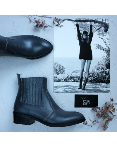 Черевики із сірої шкіри Арт. 306-4