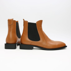 Челсі з рудої шкіри із квадратним носом Арт. 105-2