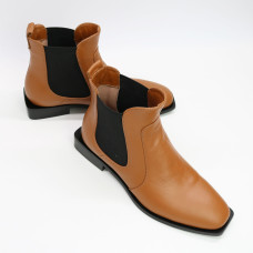 Челсі з рудої шкіри із квадратним носом Арт. 105-2