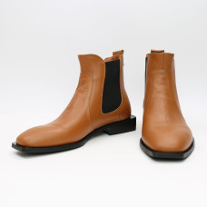 Челсі з рудої шкіри із квадратним носом Арт. 105-2