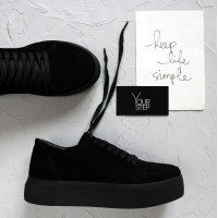 Кеди із чорної замші Арт. Om-2/192