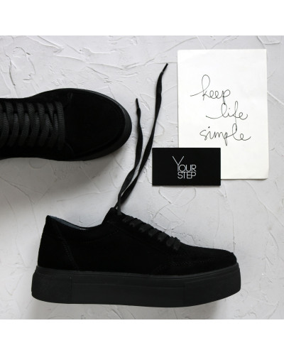 Кеди із чорної замші Арт. Om-2/192