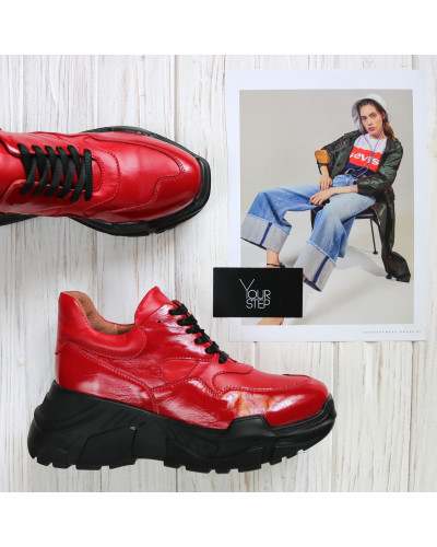 Лакові кросівки на масивній підошві Арт. 218-1/21950