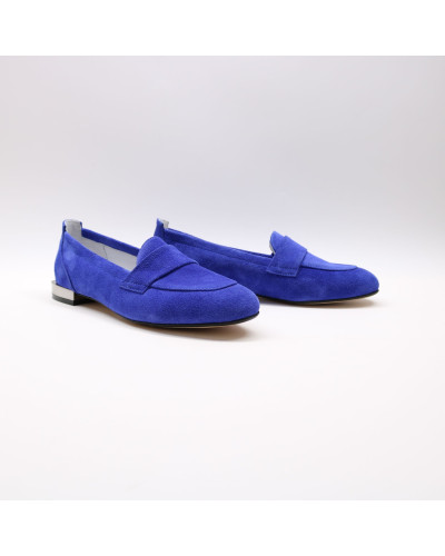 Замшевые лоферы в насыщенном синем цвете Арт. 156-1П/33
