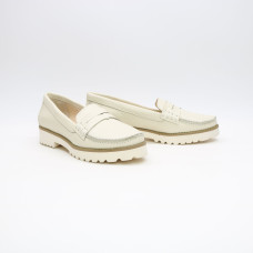 Мокасины из бежевой кожи флотар Арт. 05-10SE