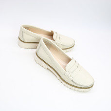Мокасины из бежевой кожи флотар Арт. 05-10SE