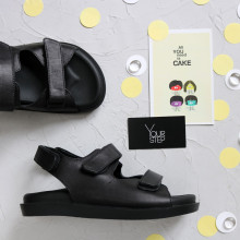 Сандалі з чорної шкіри Арт. 10-38/21067