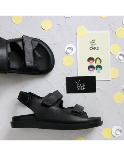 Сандалі з чорної шкіри Арт. 10-38/21067