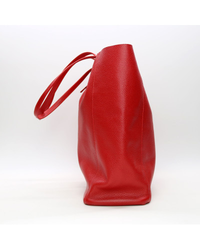 Шопер з червоної шкіри флотар Арт. YS-4080