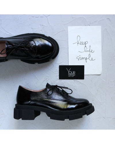 Туфли из черного наплака Арт. 05-6/21074