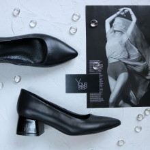 Чорні туфлі-човники з натуральної шкіри Арт. 457-1/53Ок