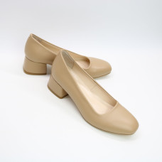 Туфли из карамельной кожи на низком каблуке Арт. 456-1/53Ок