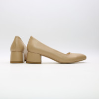 Туфли из карамельной кожи на низком каблуке Арт. 456-1/53Ок