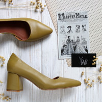 Туфлі-човники кольору оливки Арт. 657-2/47Ок