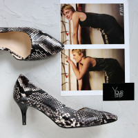 Туфлі-човники бежево-чорного кольору Арт. 657-2/36