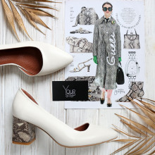 Туфлі-човники бежевого кольору Арт. 657-2/47Ок