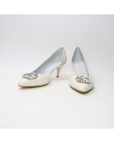 Туфлі-човники з світло-бежевої шкіри Арт. 657-2/36-57583