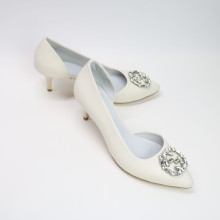 Туфлі-човники з світло-бежевої шкіри Арт. 657-2/36-57583