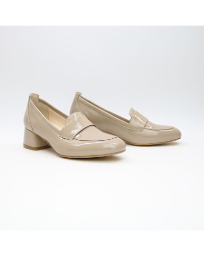 Туфли из темно-бежевого наплака Арт. 456-3/53Ok-П