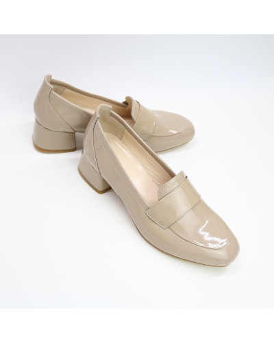 Туфли из темно-бежевого наплака Арт. 456-3/53Ok-П