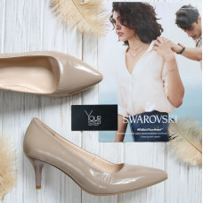 Бежеві туфлі-човники з лаку Арт. 657-1/36