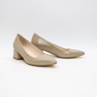 Бежеві лакові туфлі-човники Арт. 457-1/53Ок