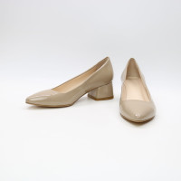 Бежеві лакові туфлі-човники Арт. 457-1/53Ок