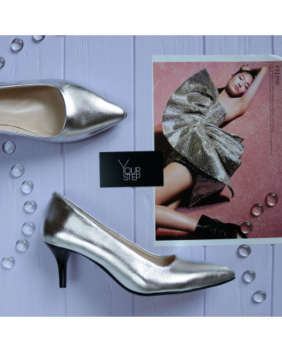 Туфлі-човники срібного кольору Арт. 657-1/36