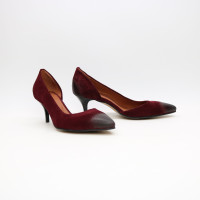 Туфлі-човники з замші кольору бордо Арт. 657-2/36