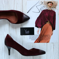 Туфлі-човники з замші кольору бордо Арт. 657-2/36