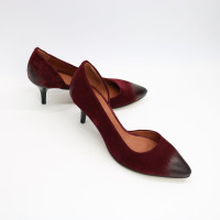 Туфлі-човники з замші кольору бордо Арт. 657-2/36