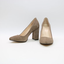 Замшеві туфлі-човники кольору капучино Арт. 35-1/44Ок