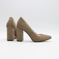 Замшеві туфлі-човники кольору капучино Арт. 35-1/44Ок