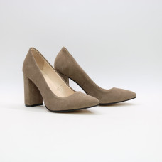 Замшеві туфлі-човники кольору капучино Арт. 35-1/44Ок