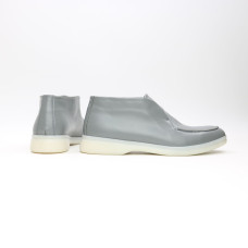 Високі лофери із сірої шкіри Арт. 156-4