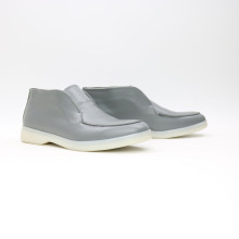 Высокие лоферы из серой кожи Арт. 156-4