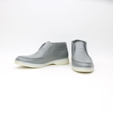 Високі лофери із сірої шкіри Арт. 156-4