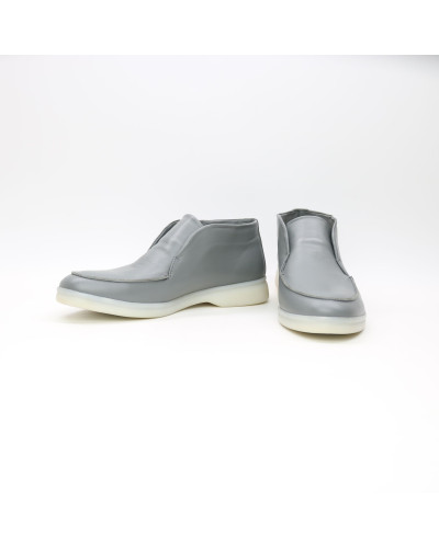 Високі лофери із сірої шкіри Арт. 156-4