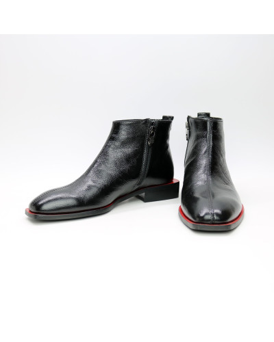 Ботинки из черного наплака с квадратным носом Арт. 105-4