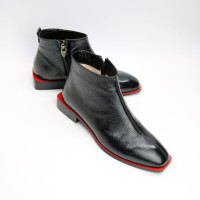 Ботинки из черного наплака с квадратным носом Арт. 105-4