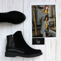 Ботинки черного цвета со змейками Арт. 12-21(Sn4) 