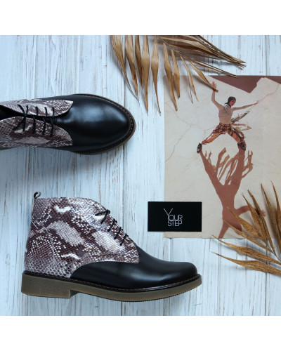 Черевики із шоколадної шкіри Арт. 12-20(Sn4)