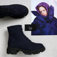 Черевики із синього нубуку Арт. As-8/21074