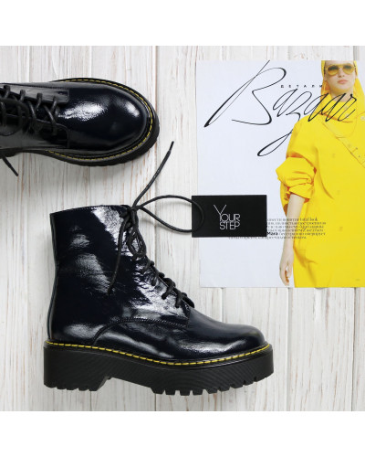 Лакові сині черевики Арт. As-8/22